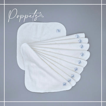 Poppets Washable Bamboo Baby Wipes | Set of 10